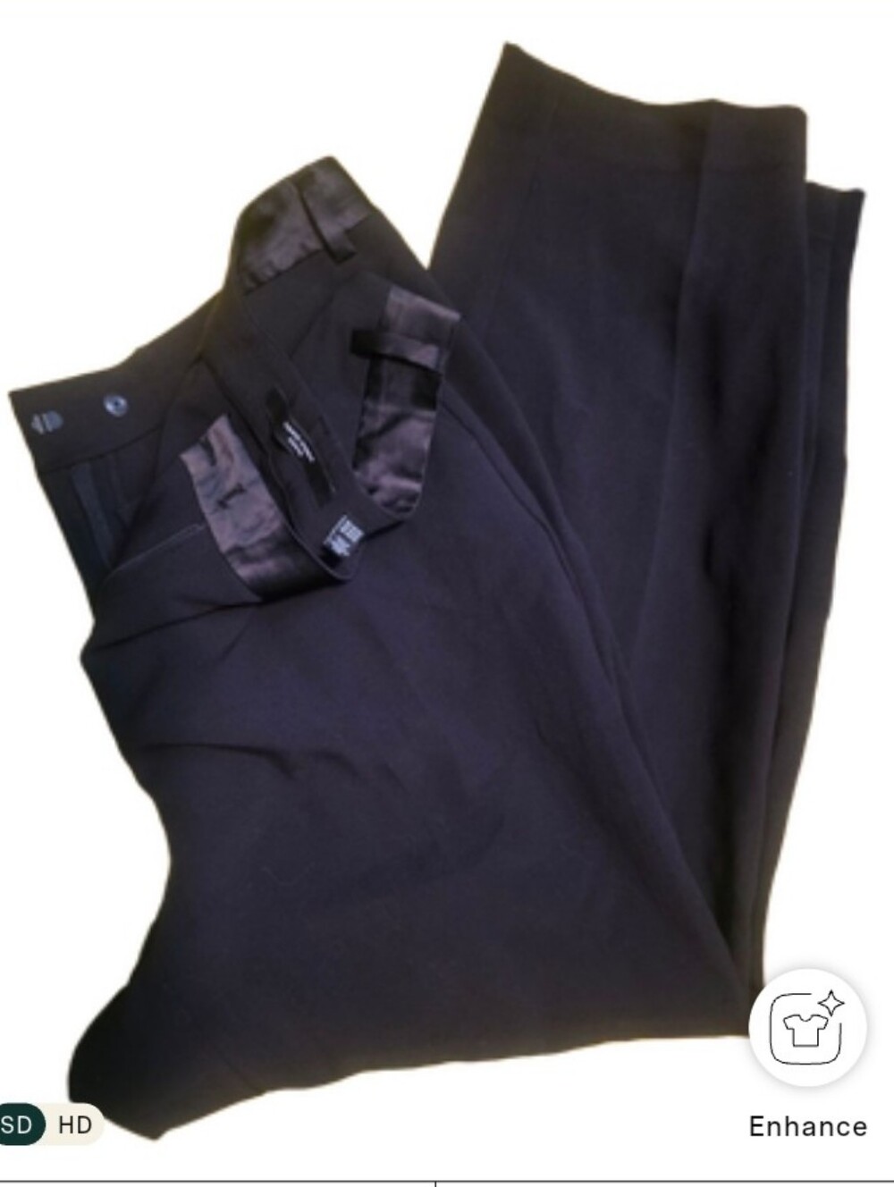Vera moda Barrel pants size EU 44 waist 32 length black with satin waist band